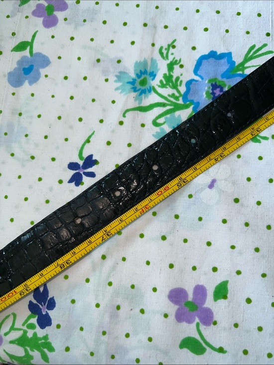 Vintage Saks Fifth Avenue Caiman Croc Belt - 36 Black Unisex main image 12